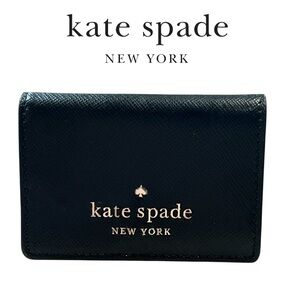 Kate Spade New‎ York Black Saffiano Leather Tri-Fold Wallet